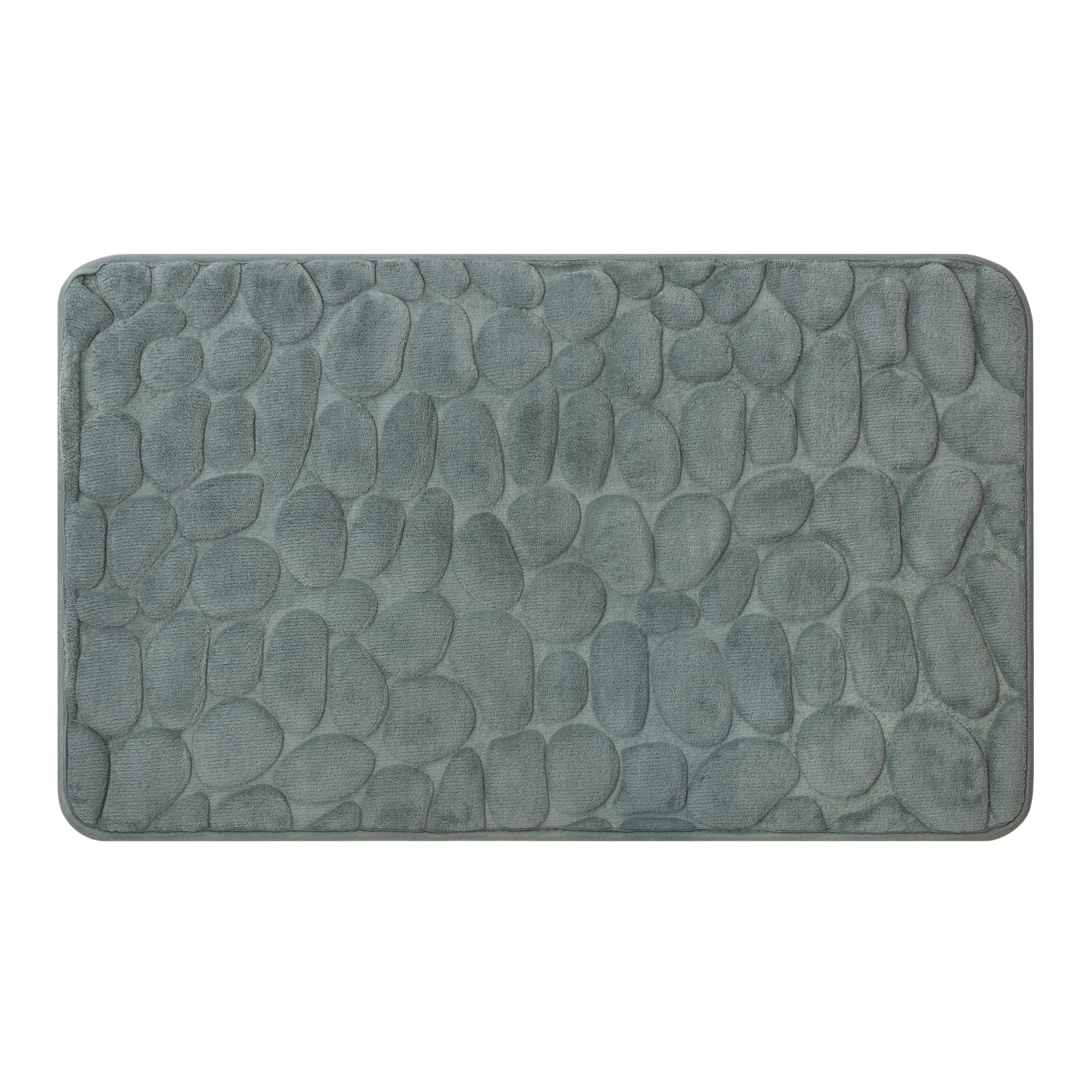 QUVIO Badmat met stenen patroon - 50 x 80 cm - Grijs - QUVIO Badmat met stenen patroon - 50 x 80 cm - Grijs -